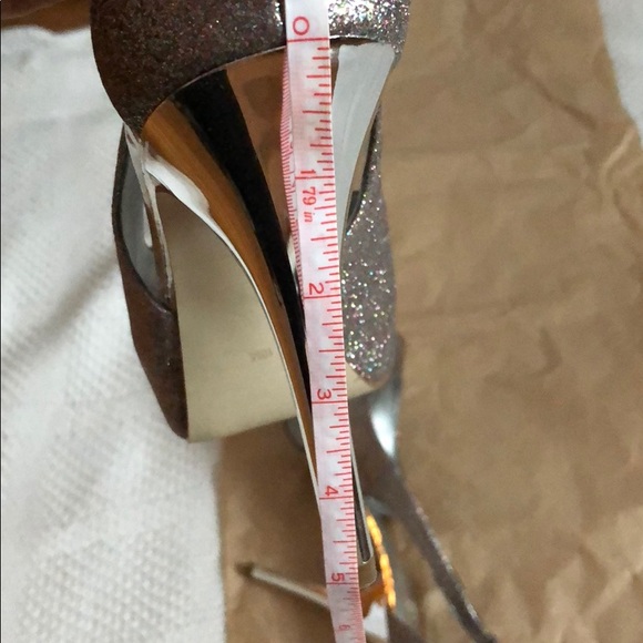 GUESS Silver with multi/glitter heels|Size 10M - Picture 5 of 8